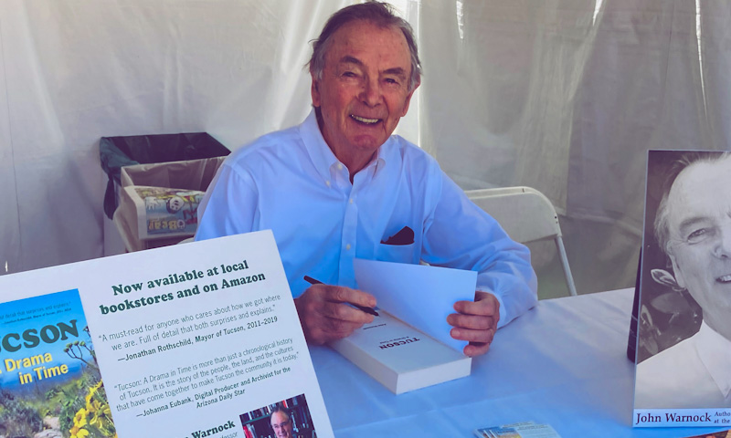 John Warnock signing books at Tucson Festival of Books 2022-1