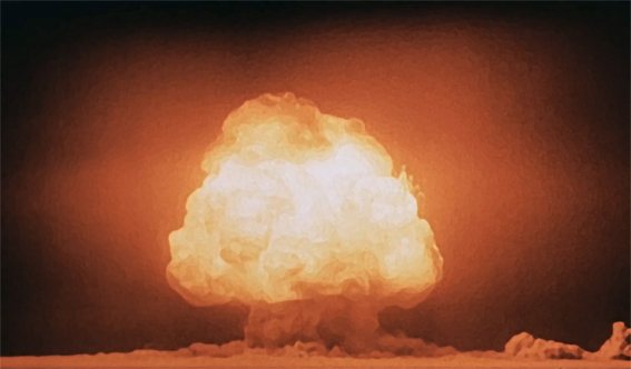 Mushroom cloud from nuclear detonation at Los Alamos