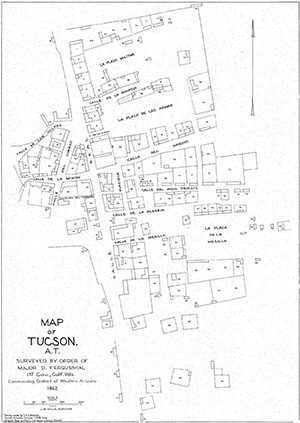 Tucson, Ferguson map 1862